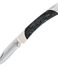 Buck Knives Buck The 55 Knife 055CFSLE - 2021 Legacy Collection, 2.36" S30V Satin Plain Blade, Marble Carbon Fiber Handle