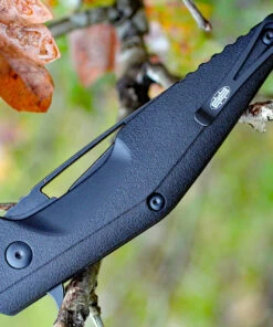 Brous Blades Division Linerlock, 4.5" Acid Stonewash Plain Blade, Black Polymer Handle -Knifeworks Sales Store 005a.4 67113.1566586108