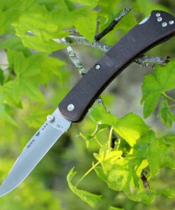 Buck Knives Buck 110BRS4 Slim Knife Pro, 3.75" S30V Plain Blade, Brown Micarta® Handle -Knifeworks Sales Store 0110brs4.2 86703.1566586287