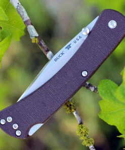 Buck Knives Buck 110BRS4 Slim Knife Pro, 3.75" S30V Plain Blade, Brown Micarta® Handle -Knifeworks Sales Store 0110brs4.5 23509.1566586289