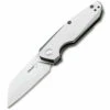 Boker Plus 01BO083 Petit Linerlock, 2.8" D2 Plain Blade, Stainless Steel Handle