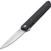 Boker Plus Kwaiken Flipper 01BO286, 3" VG-10 Satin Plain Blade, Black G-10 Handle
