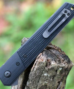 Boker Plus Kwaiken Tactical Flipper 01BO293, 3" VG-10 Acid Washed Plain Blade, Black G-10 Handle -Knifeworks Sales Store 01BO293.2 72040.1638903659
