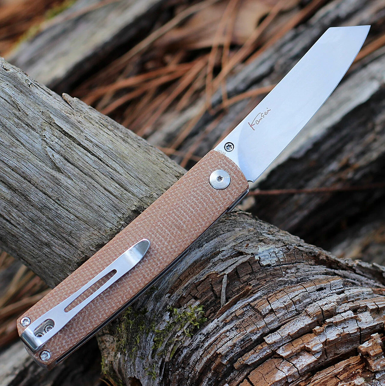 Boker Plus Tenshi - Brown Micarta (2.7" VG-10 Satin) 01BO327 2 Boker Plus Tenshi - Brown Micarta (2.7" VG-10 Satin) 01BO327 - Image 2