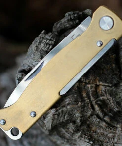Boker Plus Atlas Brass Slip Joint - Brass (2.6" 12C27 Satin) 01BO853 -Knifeworks Sales Store 01BO853.2 33414.1645626419