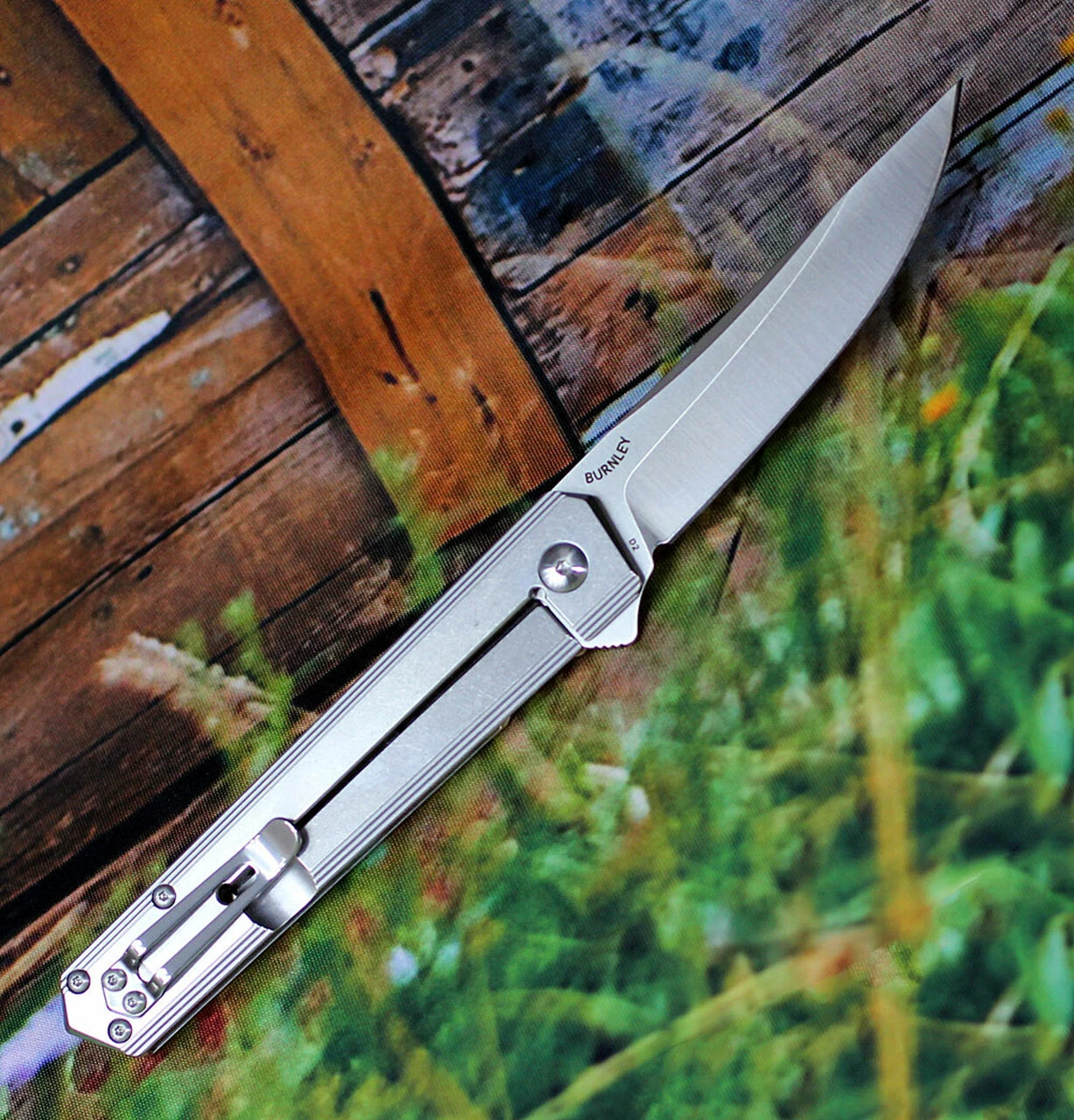 Boker Plus Kwaiken Flipper Frame Lock 01BO269, 3.50" D2 Plain Blade, Stainless Steel Handle 2 Boker Plus Kwaiken Flipper Frame Lock 01BO269, 3.50" D2 Plain Blade, Stainless Steel Handle - Image 2