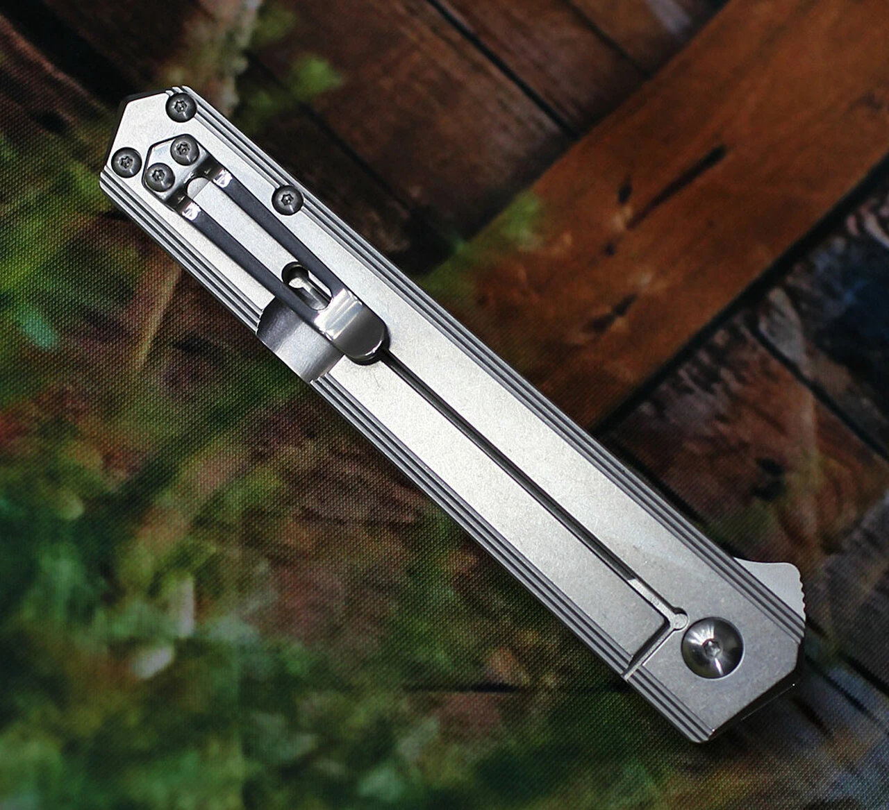 Boker Plus Kwaiken Flipper Frame Lock 01BO269, 3.50" D2 Plain Blade, Stainless Steel Handle 4 Boker Plus Kwaiken Flipper Frame Lock 01BO269, 3.50" D2 Plain Blade, Stainless Steel Handle - Image 4