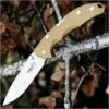 Boker Plus USA 01BO373 Patriot Coyote, 3.3" 154CM Plain Blade, Beige FRN Handles