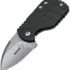 Boker Plus 01BO610 Subcom Friction, 2.2" AUS-8 Plain Blade, Black G-10 Handle