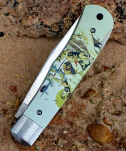 Boker Plus 01BO653 Lockback Frazetta, 3.7" 440C Plain Blade, Aluminum Handle -Knifeworks Sales Store 01bo653.2 56729.1566586250