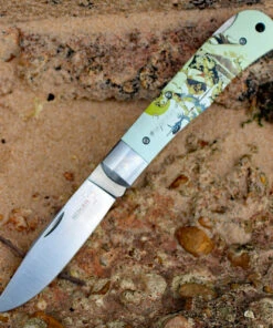 Boker Plus 01BO653 Lockback Frazetta, 3.7" 440C Plain Blade, Aluminum Handle