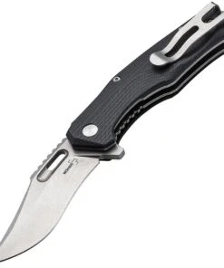 Boker Plus 01BO763 Defender, 3.2" D2 Plain Blade, Black G-10 Handle