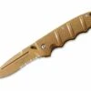 Boker Plus 01KAL74DES Kalashnikov, 3.5" AUS-8 Tan Combo Blade, Tan Aluminum Handle