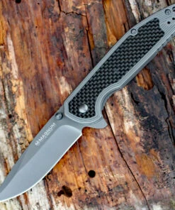 Boker Magnum 01RY701 Carbon Frame, 3.3" 440A Plain Blade, Carbon Fiber Handle