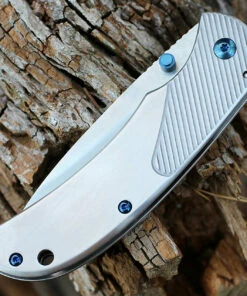 Boker Magnum 01RY863 Blue Dot, 3.3" 440A Plain Blade, Stainless Handle -Knifeworks Sales Store 01ry863.3 62204.1639067823