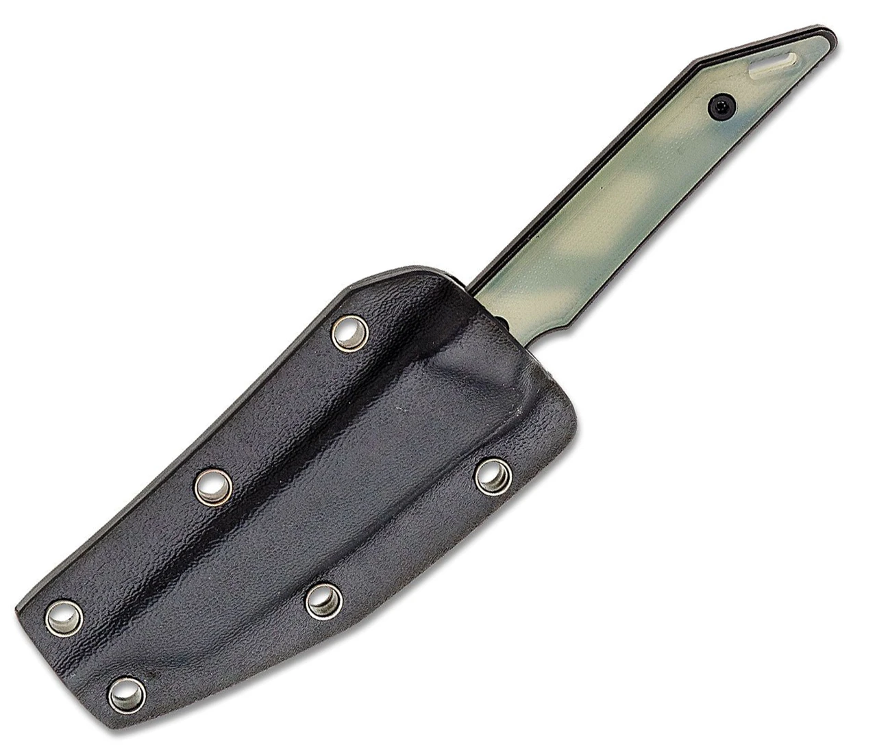 Jake Hoback Knives Jake Hoback Goliath "Tuxedo" Pocket Fixed Blade HOB020J, 3.25" CPM-20CV Black Stonewashed Tanto Blade, Jade G-10 Handle 2 Jake Hoback Knives Jake Hoback Goliath "Tuxedo" Pocket Fixed Blade HOB020J, 3.25" CPM-20CV Black Stonewashed Tanto Blade, Jade G-10 Handle - Image 2