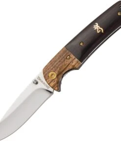 Browning Knives Browning Hunter Buck Mark Linerlock, BR0231, 2.75" Stainless Drop Point Blade, Wood Handle