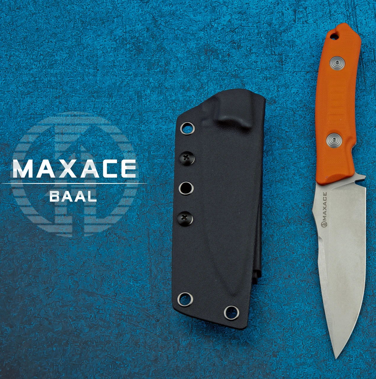 Maxace Knives Maxace Baal Tactical Fixed Orange G10 (4.1” Vanadis 4E SW) MBL02 2 Maxace Knives Maxace Baal Tactical Fixed Orange G10 (4.1” Vanadis 4E SW) MBL02 - Image 2