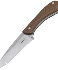 Boker Plus 02BO009 GoBag Fixed Blade, 3.1" D2 Plain Blade, Coyote Brown G-10 Handle