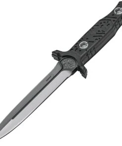 Boker Plus 02BO059 M92, 5.4" 440C Grey Double-Edged Plain Blade, Black G-10 Handle