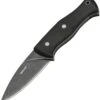 Boker Plus 02BO065 Farkas Bushcraft, 3.8" Stonewash D2 Plain Blade, Black Micarta Handle