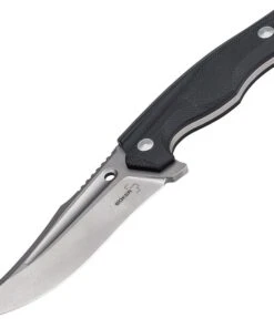 Boker Plus 02BO771 Masada, 4.6" Stonewash D2 Plain Blade, Black G-10 Handle