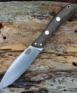 Bark River Knives Bark River 03123MGC Canadian Special, 4" CPM-3V Plain Blade, Green Canvas Micarta Handle