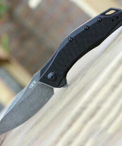 Zero Tolerance 0357BW Assited Open, 3.25" CPM 20CV Blackwash Plain Blade, Black G-10 Handle