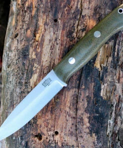 Bark River Knives Bark River 06115MGC Aurora, 4.75" A-2 Plain Blade, Green Micarta Handle