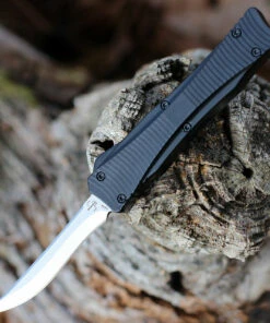 Boker Plus MINI Eagle 2.0 OTF Automatic - Blk Alum (2.8" D2 Recurve) 06BO246