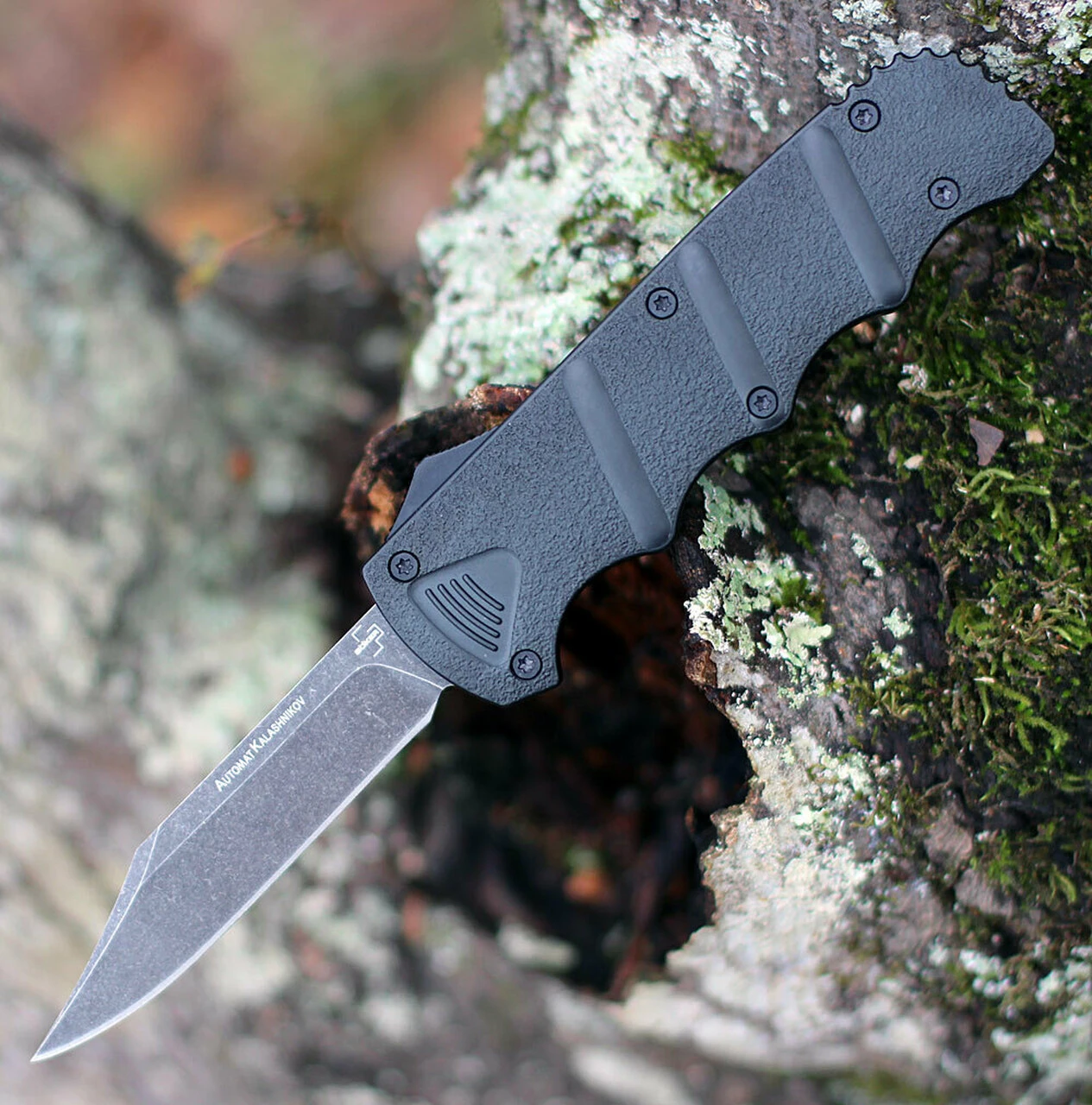 Boker Plus Kalashnikov Bowie OTF (3.5" Black Stonewash) Black Aluminum 06EX350 1 Boker Plus Kalashnikov Bowie OTF (3.5" Black Stonewash) Black Aluminum 06EX350