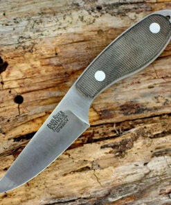 Bark River Knives Bark River 07072MGC Caper Necker, 3.1" CPM-20CV Plain Blade, Green Canvas Micarta Handle