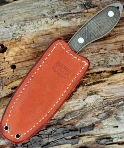 Bark River Knives Bark River 07072MGC Caper Necker, 3.1" CPM-20CV Plain Blade, Green Canvas Micarta Handle -Knifeworks Sales Store 07072mgc 72270.1566586002