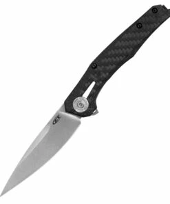 Zero Tolerance Zero Tolernce 0707 Filpper, 3.5" CPM 20CV Stonewash Plain Blade, 3D-Machined Carbon Fiber /Titanium Handle