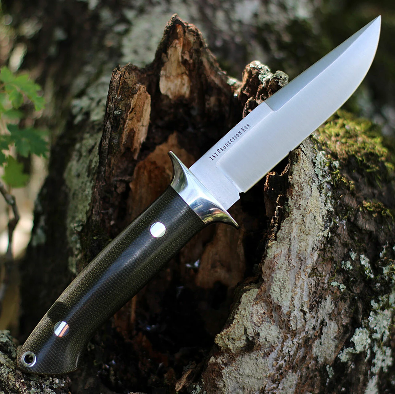 Bark River Knives Chute Knife 07152MGC, 4.25" CPM-154 Drop Point Plain Blade, Green Canvas Handle 2 Bark River Knives Chute Knife 07152MGC, 4.25" CPM-154 Drop Point Plain Blade, Green Canvas Handle - Image 2