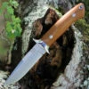 Bark River Knives Chute Knife 07152MNC, 4.25" CPM-154 Drop Point Plain Blade, Natural Canvas Handle