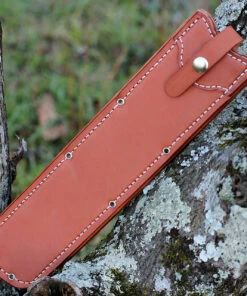 Bark River Knives Bark River Edwin Forrest Bowie - Green Canvas Micarta (12.25" A2 Satin) 08-315M-GC -Knifeworks Sales Store 08316 sheath.1 83482.1642098757