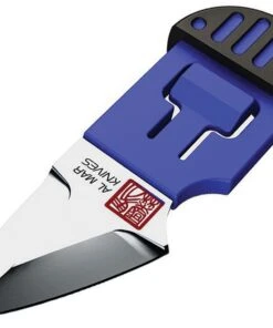 Al Mar Stinger Keychain AMK1001BKBL, 1.3" D2 Plain Blade, PP + TPR Handle-Blue
