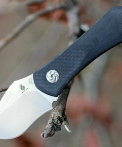 Kizer Cutlery Kizer 1014 Thumbper Long, 2" CPM-S35VN Plain Blade, Carbon Fiber Handle