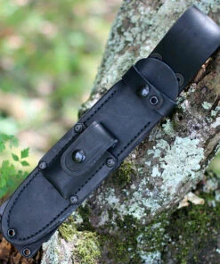 Bark River Knives Bark River MacV SOG Recondo 10156MGC Fixed Blade, 7" CPM-154 Satin Clip Point Plain Blade, Green Linen Micarta Handle, Leather Belt Sheath -Knifeworks Sales Store 10156mgc 52559.1599245268