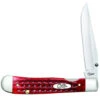 Case 10306 Kickstart TrapperLock A/O, Pocket worn Old Red Bone Handle (6154AC SS)