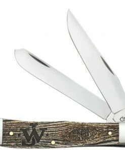 Case John Wayne Trapper 10705, Tru-Sharp SS Blade, Natural Bone with Amber Color Wash Handle