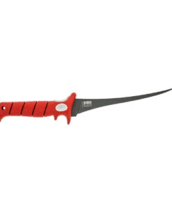 Bubba Blade Bubba Ultra Flex, 8" Titanium Nitride Coating Blade, Red TPR Handle, Black Nylon Sheath