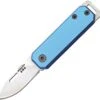 Bear and Son Small Slip Joint - Blue Aluminum (1.5" High Carbon) 109BL
