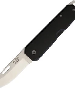 Bear and Son Bear & Son Large Slip Joint 110BK, 3 7/8" High Carbon Steel Plain Blade, Black Aluminum Handle