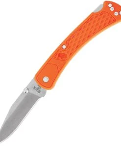 Buck Knives Buck 110 Slim Hunter BU110ORS2, 3.75" 420HC Clip Blade, Orange Nylon Handle