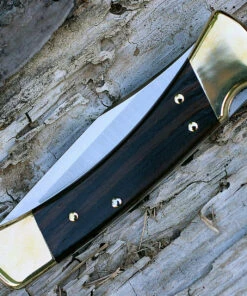Buck Knives Buck 110BRSA Automatic Hunter, 3.75" 420HC SS Plain Blade, Ebony Dymondwood Handle -Knifeworks Sales Store 110brsa.3 84432.1566585891