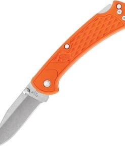 Buck Knives Buck 112 Slim Ranger Select Lock Back, 3" 420HC Plain Blade, Blaze Orange Nylon Handle