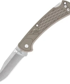 Buck Knives Buck 112 Slim Ranger Select Lock Back BU112BRS2, 3.0" 420HC Plain Blade, Tan Nylon Handle