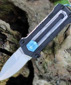 Kershaw Knives Kershaw Kapsule 1190 Manual OTF, 1.9" 8Cr13MoV Stonewashed Spear Point Blade, Glass-Filled Nylon Handle